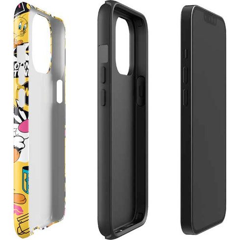 Looney Tunes Tweety and Sylvester Patches iPhone 13 Pro Max Impact Case