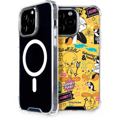 Looney Tunes Tweety and Sylvester Patches iPhone 13 Pro Max MagSafe Case