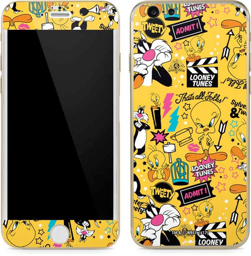 Looney Tunes Tweety and Sylvester Patches iPhone 6/6s Skin