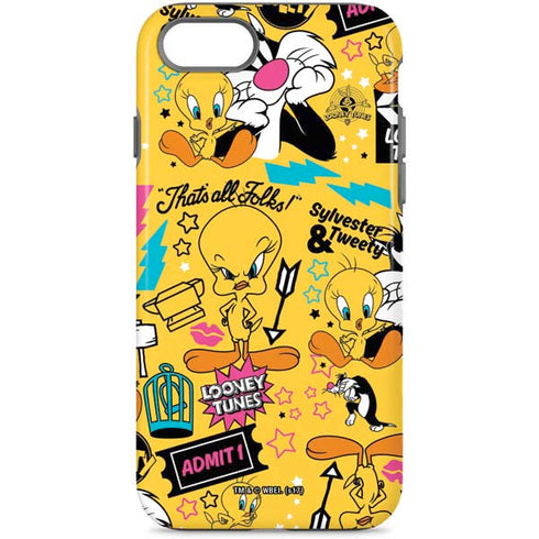 Looney Tunes Tweety and Sylvester Patches iPhone 7 Pro Case