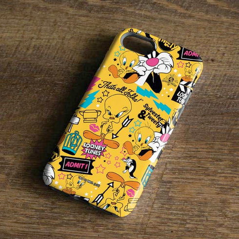 Looney Tunes Tweety and Sylvester Patches iPhone 7 Pro Case