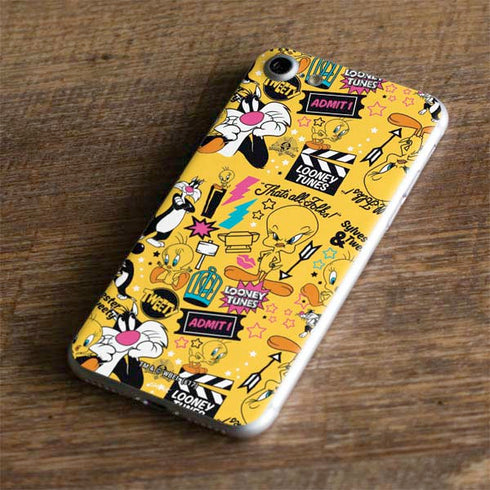 Looney Tunes Tweety and Sylvester Patches iPhone 7 Skin