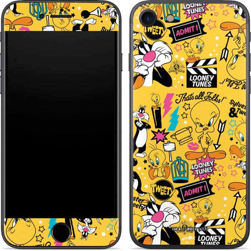 Looney Tunes Tweety and Sylvester Patches iPhone SE (2nd & 3rd Gen) Skin