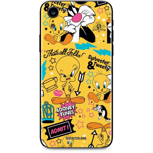 Looney Tunes Tweety and Sylvester Patches iPhone XR Skin