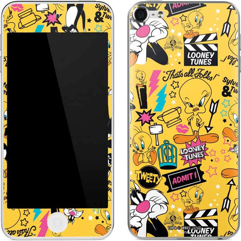 Looney Tunes Tweety and Sylvester Patches Apple iPod Skin