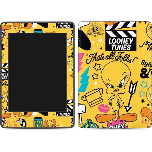 Looney Tunes Tweety and Sylvester Patches Amazon Kindle Skin
