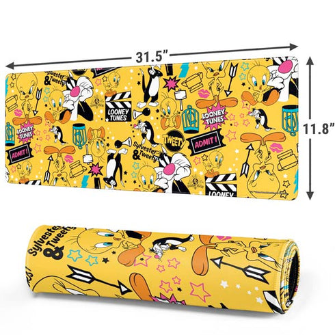 Looney Tunes Tweety and Sylvester Patches Gaming Mouse Pad