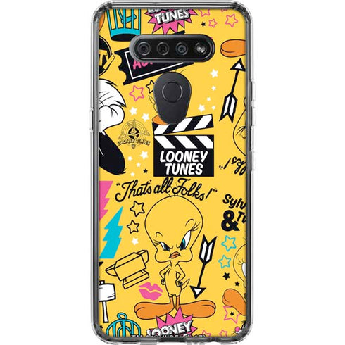 Looney Tunes Tweety and Sylvester Patches LG K51/Q51 Clear Case