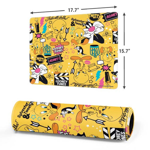 Looney Tunes Tweety and Sylvester Patches Gaming Mouse Pad