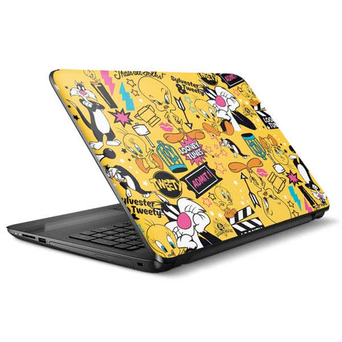 Looney Tunes Tweety and Sylvester Patches HP Notebook Skin