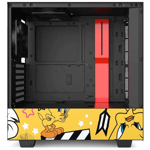 Looney Tunes Tweety and Sylvester Patches NZXT H510 Compact ATX Mid-Tower Case Skin