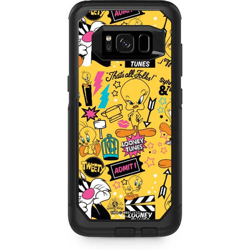 Looney Tunes Tweety and Sylvester Patches Otterbox Commuter Galaxy Skin