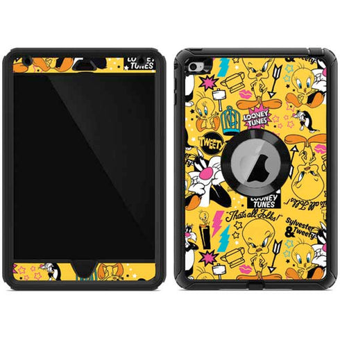 Looney Tunes Tweety and Sylvester Patches Otterbox Defender iPad Skin
