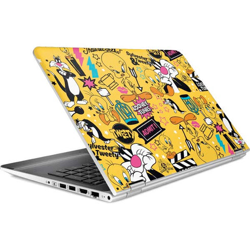 Looney Tunes Tweety and Sylvester Patches HP Pavilion Skin