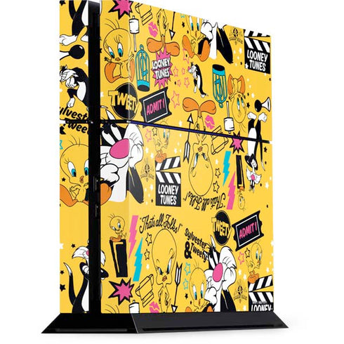 Looney Tunes Tweety and Sylvester Patches PS4 Console Skin