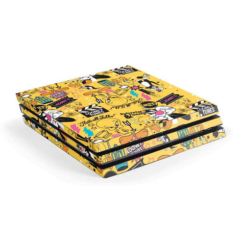 Looney Tunes Tweety and Sylvester Patches PS4 Pro Console Skin