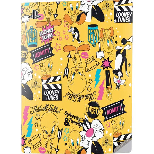 Looney Tunes Tweety and Sylvester Patches PS5 Digital Edition Console Skin