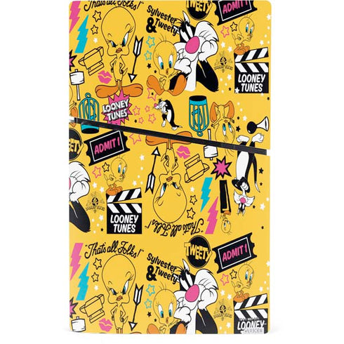 Looney Tunes Tweety and Sylvester Patches PS5 Slim Digital Edition Bundle Skin