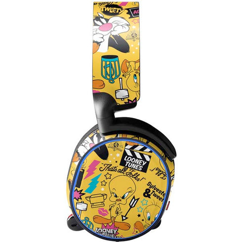 Looney Tunes Tweety and Sylvester Patches SteelSeries Arctis 3 Skin