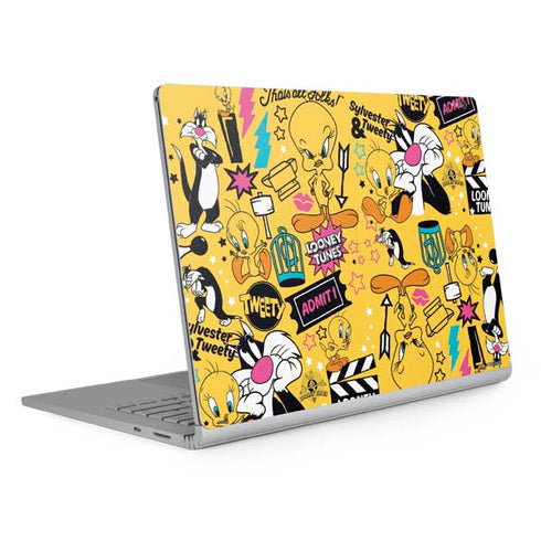 Looney Tunes Tweety and Sylvester Patches Surface Book 2 13.5in Skin
