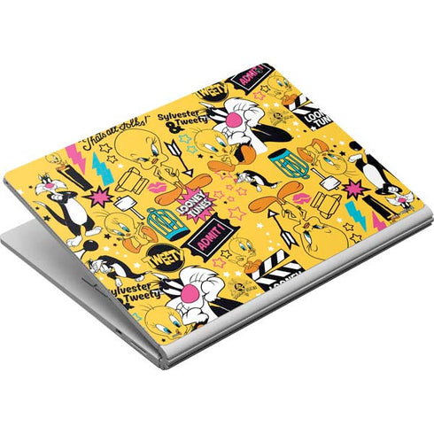 Looney Tunes Tweety and Sylvester Patches Surface Book Skin