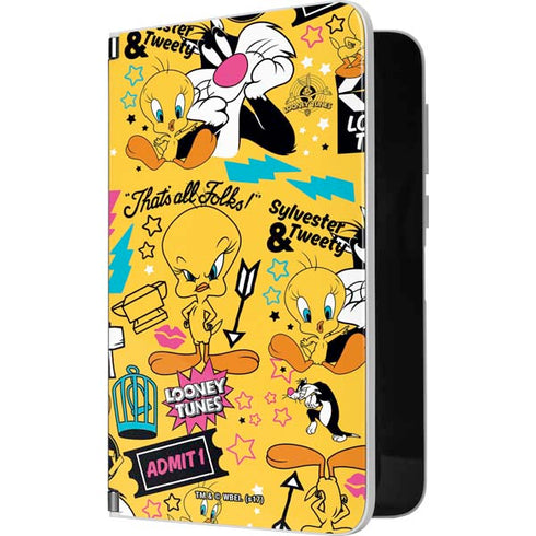 Looney Tunes Tweety and Sylvester Patches Surface Duo Skin