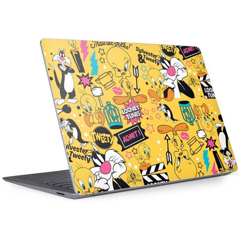Looney Tunes Tweety and Sylvester Patches Surface Laptop 3 13.5in Skin