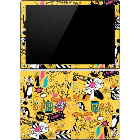 Looney Tunes Tweety and Sylvester Patches Surface Pro 4 Skin