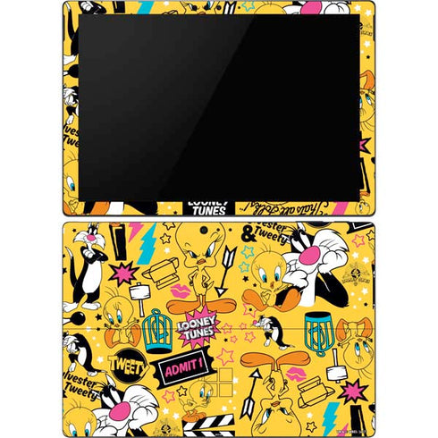 Looney Tunes Tweety and Sylvester Patches Surface Pro 6 Skin