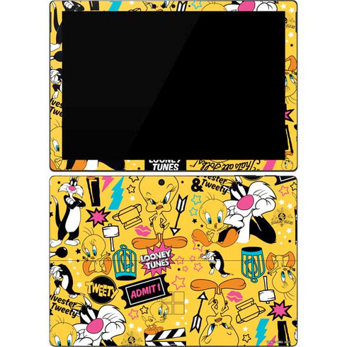 Looney Tunes Tweety and Sylvester Patches Surface Pro 7 Skin
