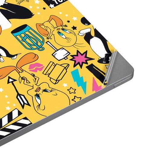 Looney Tunes Tweety and Sylvester Patches Universal Laptop 15in (12.2 x 8.8in) Skin