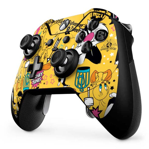 Looney Tunes Tweety and Sylvester Patches Xbox One Elite Controller Skin