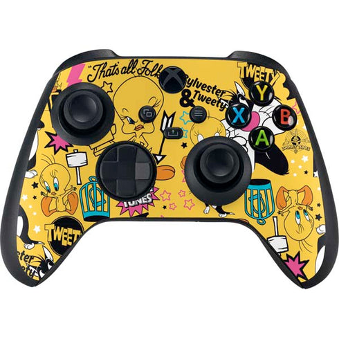 Looney Tunes Tweety and Sylvester Patches Xbox Series X Controller Skin