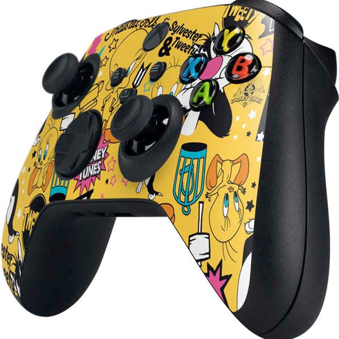 Looney Tunes Tweety and Sylvester Patches Xbox Series X Controller Skin