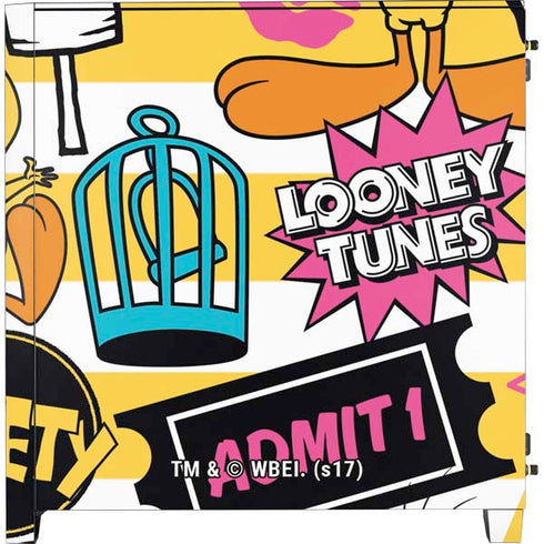 Looney Tunes Tweety and Sylvester Striped Patches Corsair 4000D Tempered Glass Mid-Tower ATX Case Skin