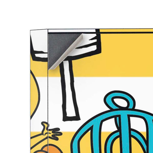 Looney Tunes Tweety and Sylvester Striped Patches Corsair 4000D Tempered Glass Mid-Tower ATX Case Skin