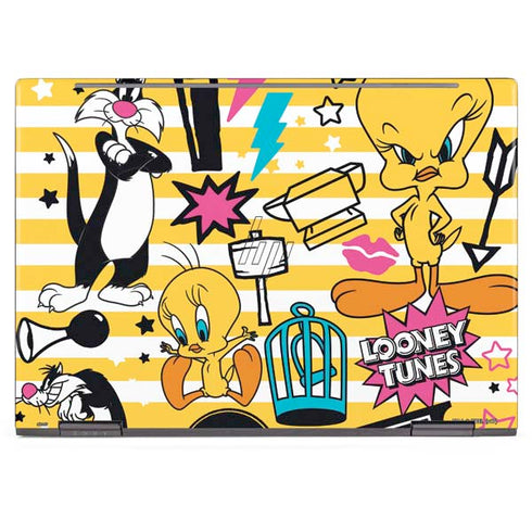 Looney Tunes Tweety and Sylvester Striped Patches HP Envy Skin
