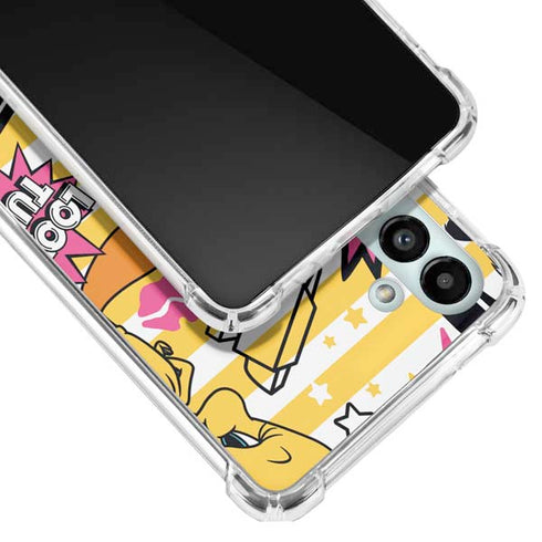 Looney Tunes Tweety and Sylvester Striped Patches Galaxy A13 5G Clear Case