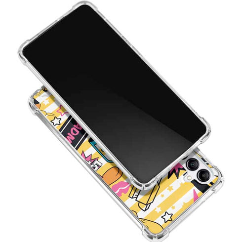 Looney Tunes Tweety and Sylvester Striped Patches Galaxy A15 5G Clear Case