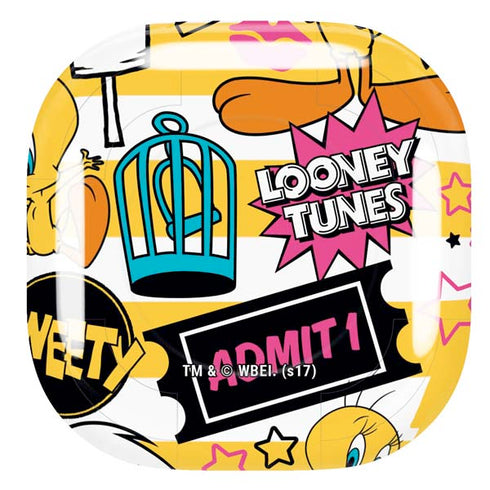 Looney Tunes Tweety and Sylvester Striped Patches Galaxy Buds Pro Skin