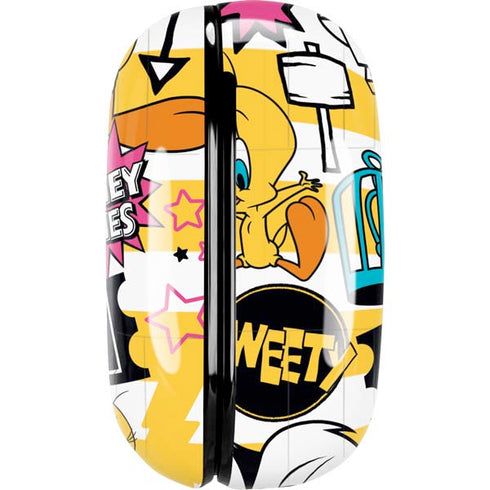 Looney Tunes Tweety and Sylvester Striped Patches Galaxy Buds Pro Skin