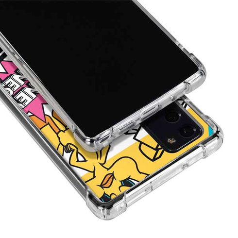 Looney Tunes Tweety and Sylvester Striped Patches Galaxy Note20 5G Clear Case