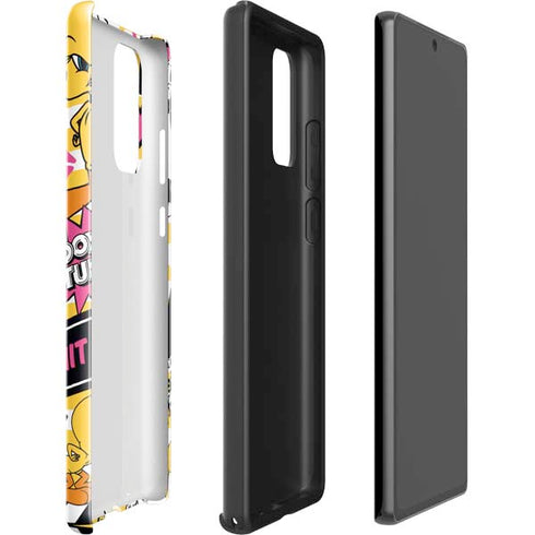 Looney Tunes Tweety and Sylvester Striped Patches Galaxy Note20 5G Pro Case