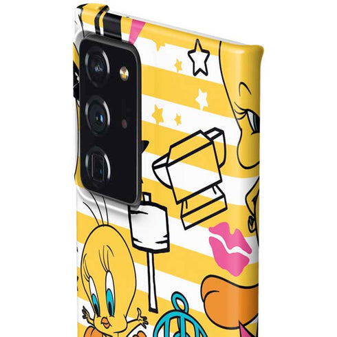 Looney Tunes Tweety and Sylvester Striped Patches Galaxy Note20 Ultra 5G Lite Case