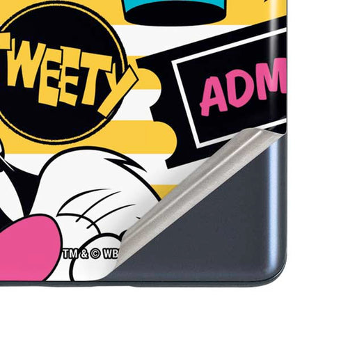 Looney Tunes Tweety and Sylvester Striped Patches Galaxy S20 Fan Edition Skin