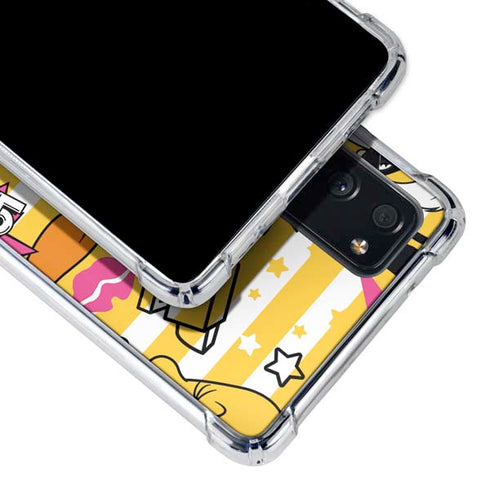 Looney Tunes Tweety and Sylvester Striped Patches Galaxy S20 FE Clear Case