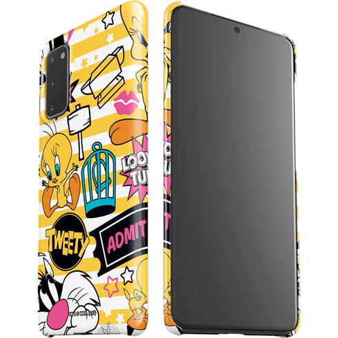 Looney Tunes Tweety and Sylvester Striped Patches Galaxy S20 Lite Case