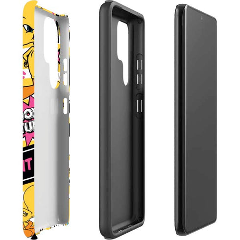 Looney Tunes Tweety and Sylvester Striped Patches Galaxy S22 Ultra Pro Case
