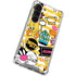 Looney Tunes Tweety and Sylvester Striped Patches Galaxy S23 Clear Case