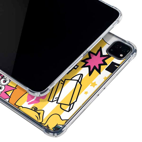 Looney Tunes Tweety and Sylvester Striped Patches iPad Pro 12.9in (2020) Clear Case